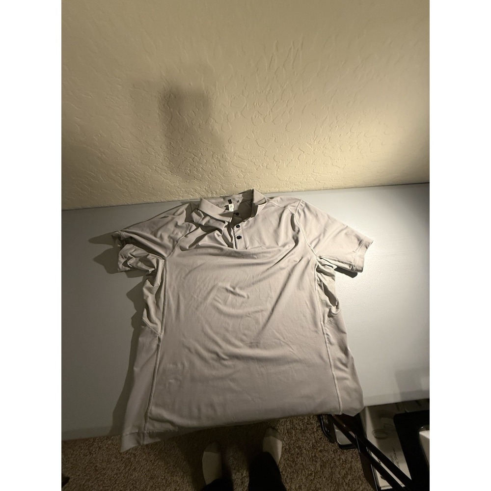 Lululemon Athletica Performance Polo Shirt Men's Size XL‎ Grey Golf